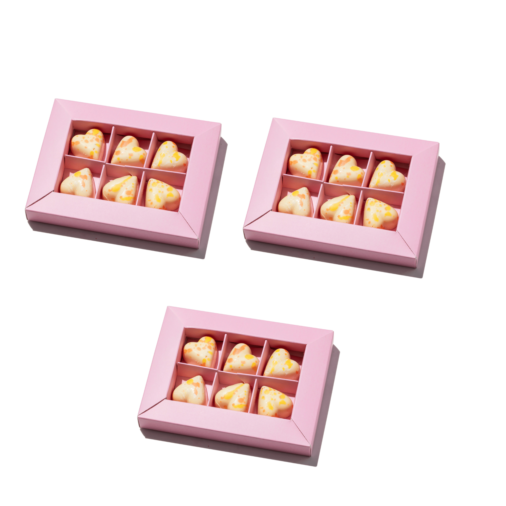 3 קופסאות פרלין מנגו פסיפלורה