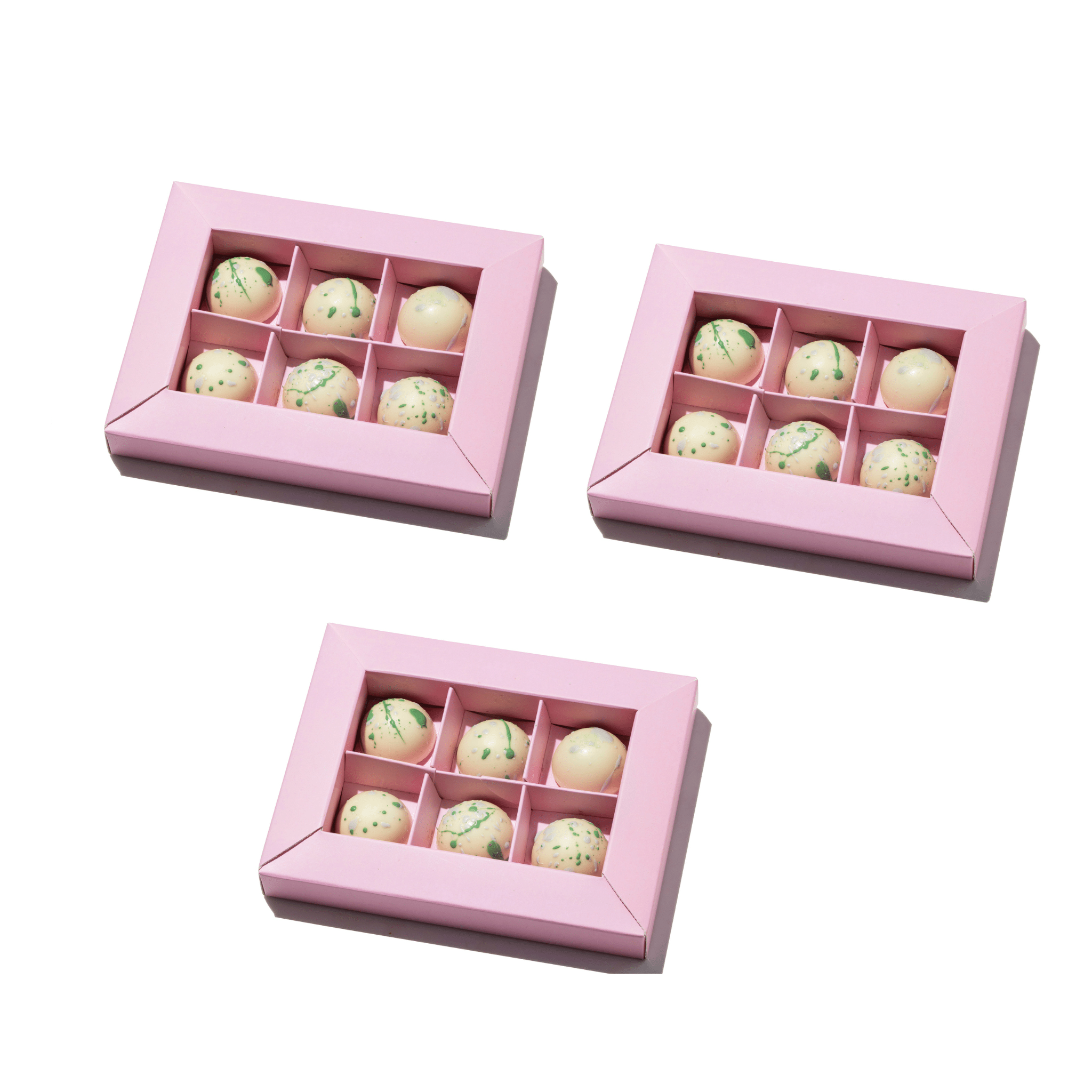 3 קופסאות פרלין פיסטוק