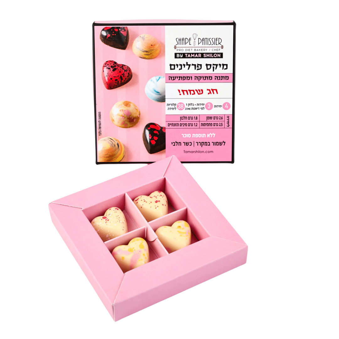 יין אדום שוקולד לבן 4 פרלינים