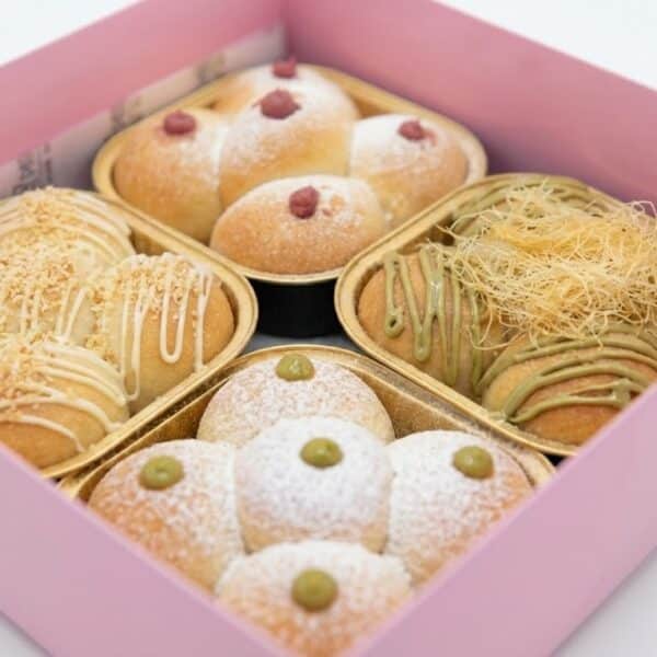 4 מארזי מיני סופגניות אפויות מיקס טעמים  הזמנה מראש